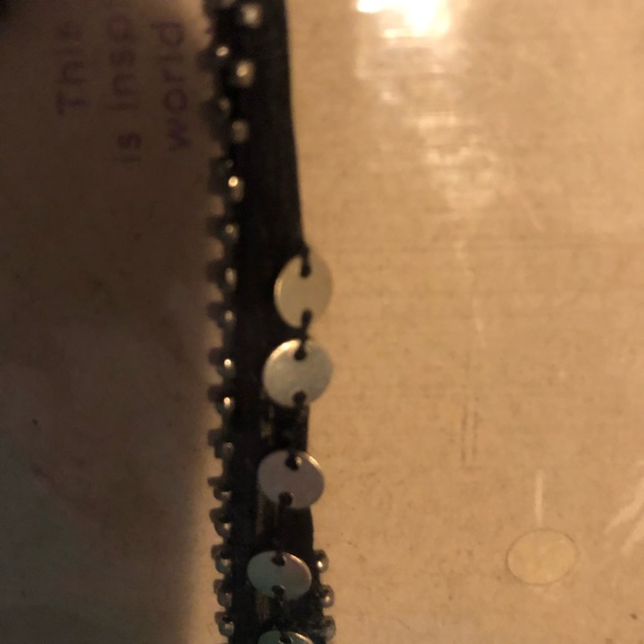 Chan Luu Choker Necklace NEE NWT Chiffon & Silver - Picture 3 of 4